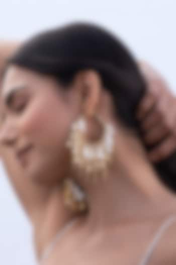 Gold Plated Brass Hoop Earrings by AMAMA at Pernia's Pop Up Shop