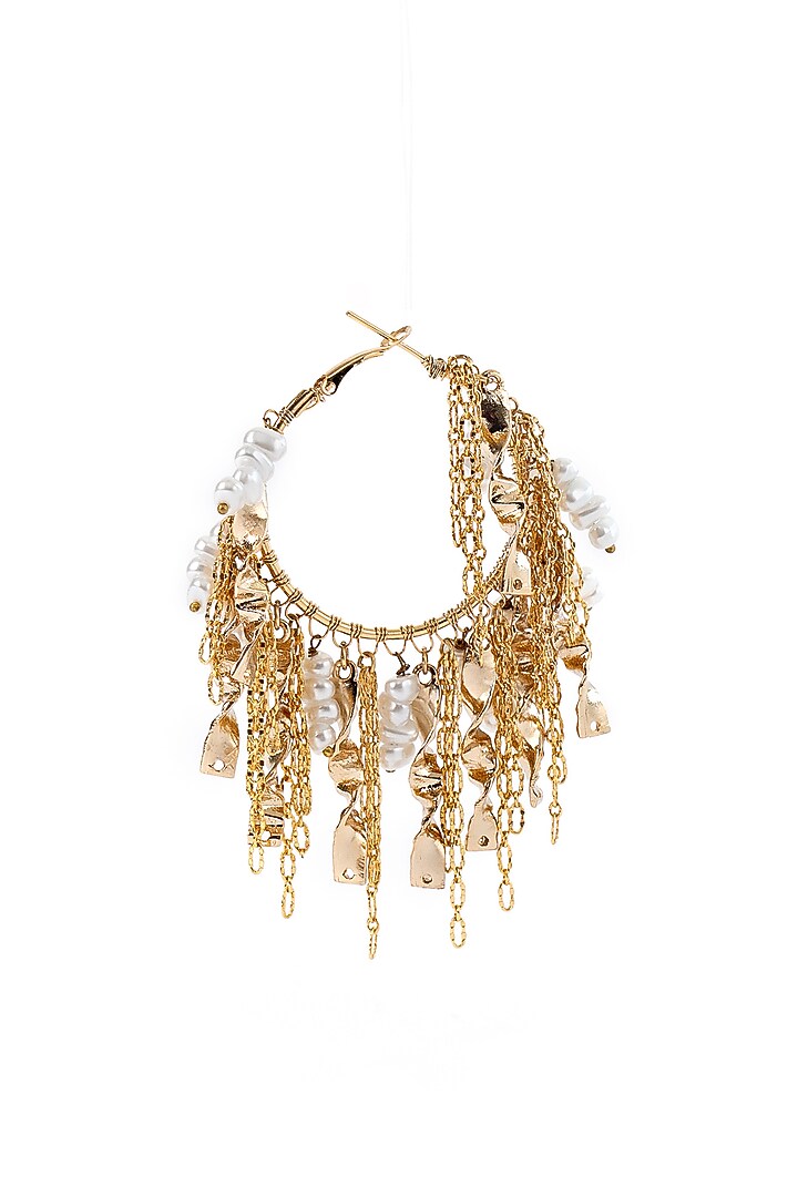 Gold Plated Brass Hoop Earrings by AMAMA at Pernia's Pop Up Shop