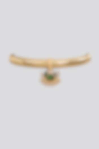 Antique Gold Plated Faux Pearl & Motif Choker Necklace by AMAMA at Pernia's Pop Up Shop