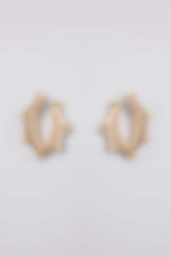 Antique Gold Plated Faux Pearl & Motif Twisted Earrings by AMAMA at Pernia's Pop Up Shop