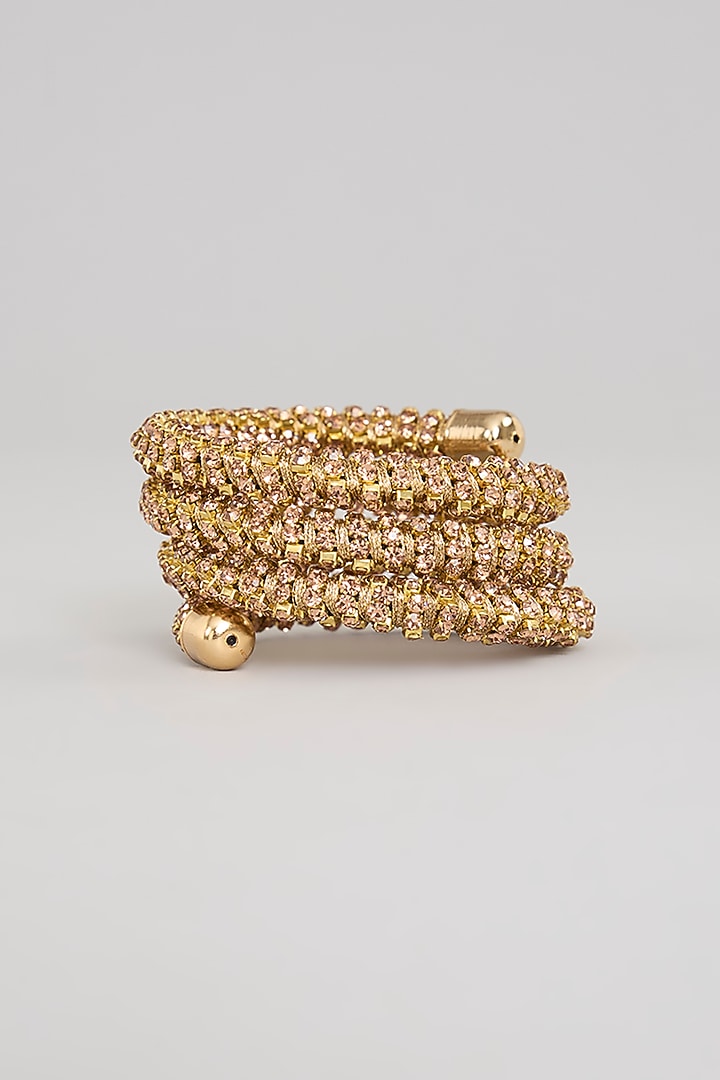 Gold Plated Chaton Stone Bracelet by AMAMA at Pernia's Pop Up Shop