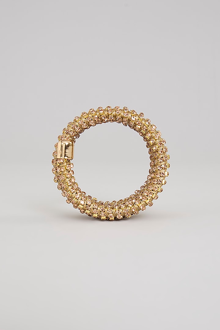 Gold Plated Chaton Stone Bracelet by AMAMA at Pernia's Pop Up Shop