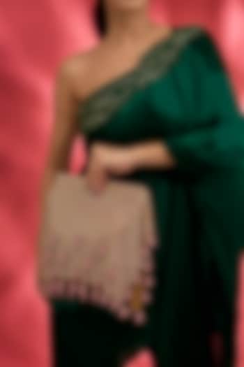 Gold Brass Metal & Chaton Stone Dewdrop Clutch by AMAMA at Pernia's Pop Up Shop