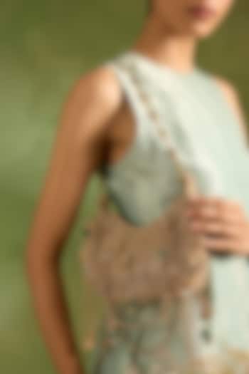 Beige Brass Sling Bag by AMAMA at Pernia's Pop Up Shop