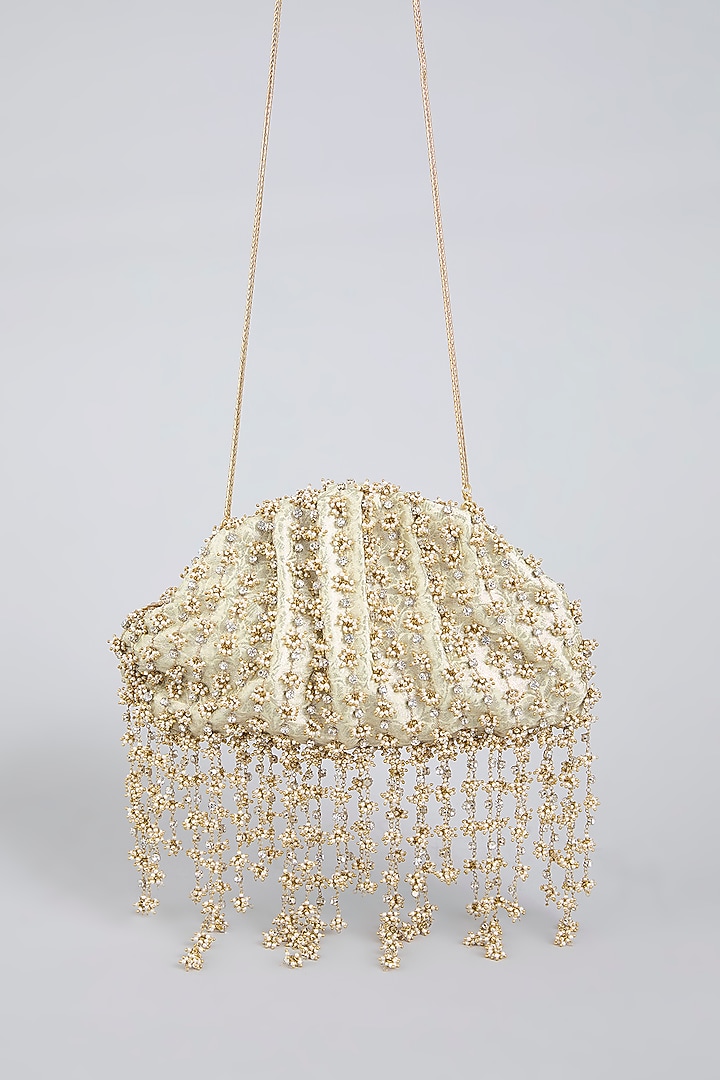Ivory Brass Sling Bag by AMAMA at Pernia's Pop Up Shop