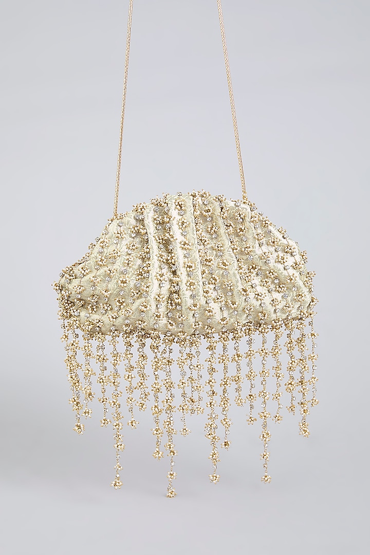 Ivory Brass Sling Bag by AMAMA at Pernia's Pop Up Shop