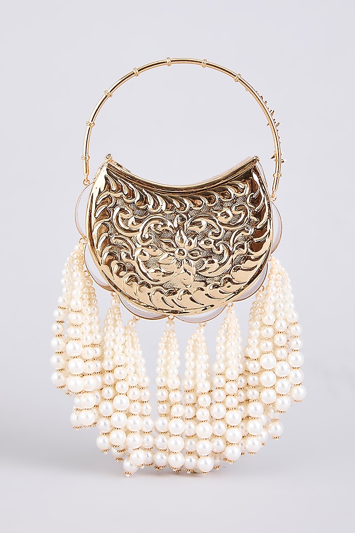 Gold Brass Mini Bag by AMAMA at Pernia's Pop Up Shop
