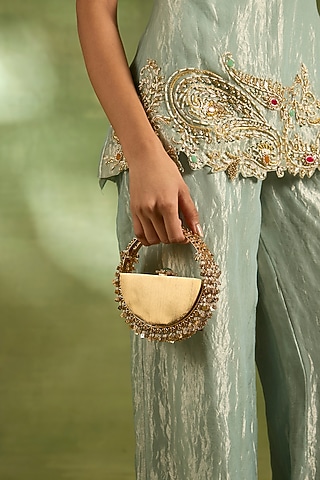 Gold Brass Mini Bag by AMAMA