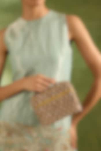 Gold Brass Clutch by AMAMA at Pernia's Pop Up Shop