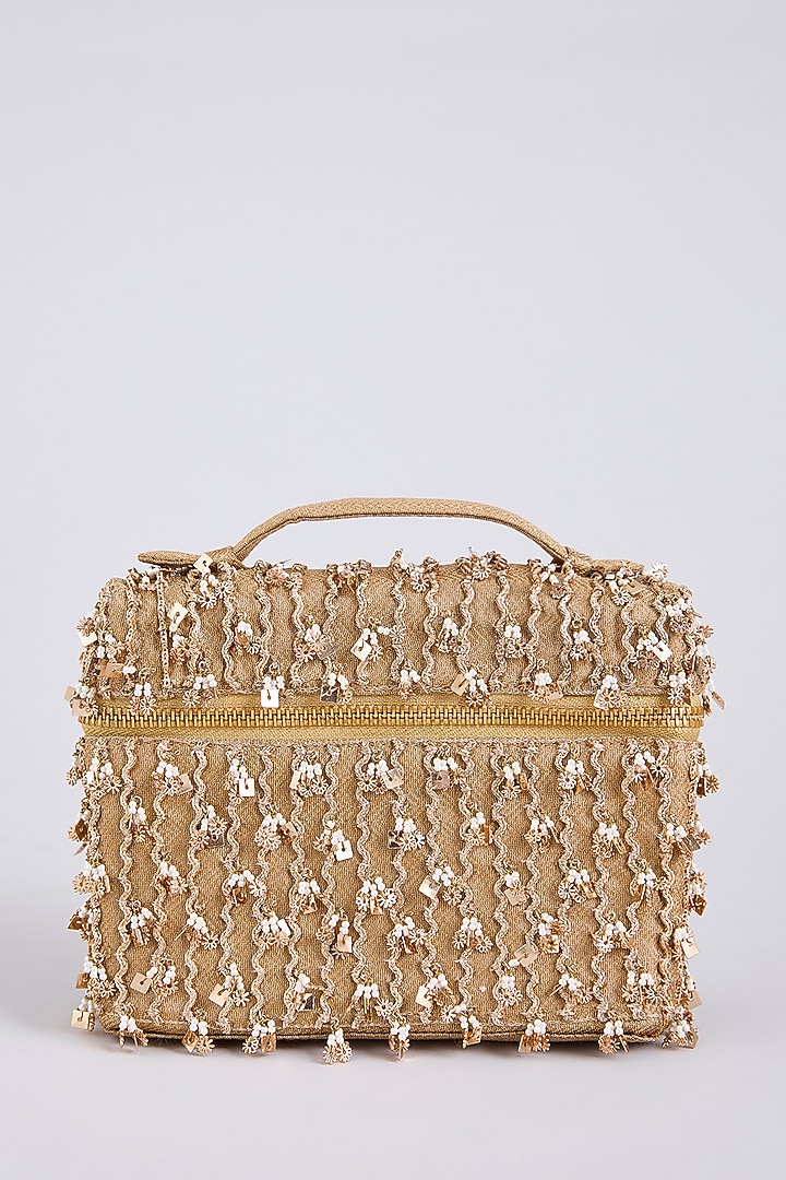 Gold Brass Clutch by AMAMA at Pernia's Pop Up Shop