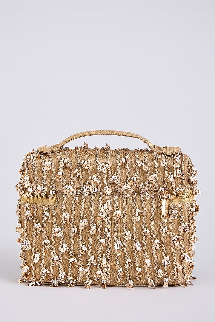 Gold Brass Clutch by AMAMA at Pernia's Pop Up Shop