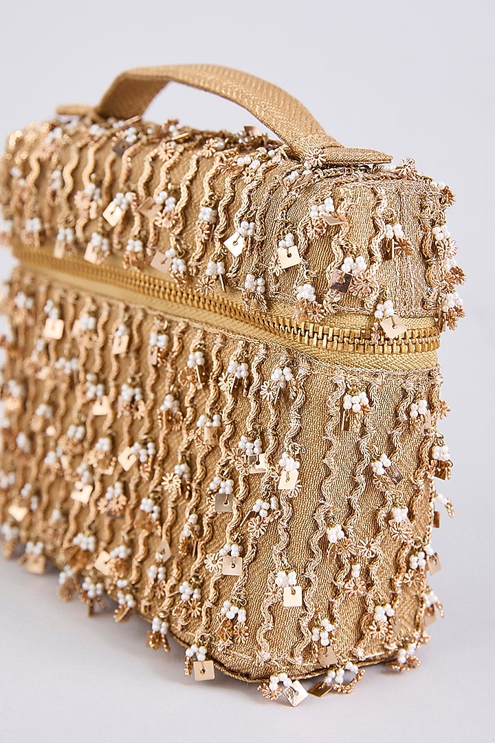 Gold Brass Clutch by AMAMA at Pernia's Pop Up Shop