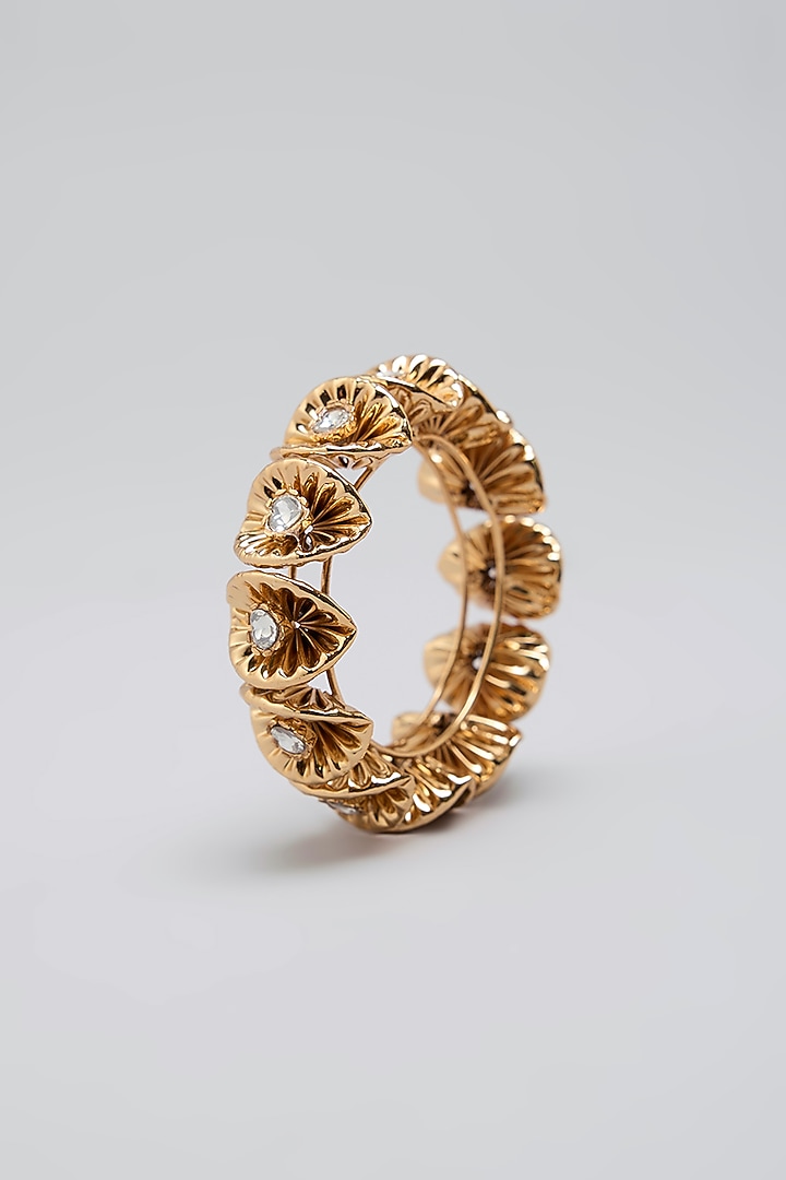 Gold Finish Pearl Bangle by AMAMA at Pernia's Pop Up Shop