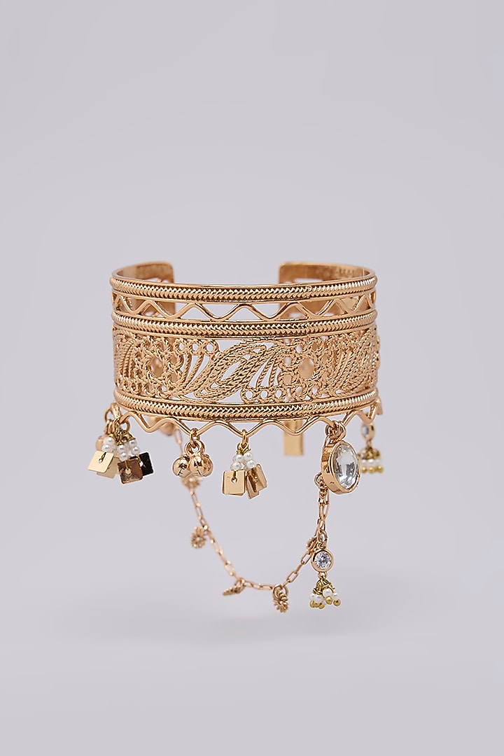 Gold Finish Bangle by AMAMA at Pernia's Pop Up Shop