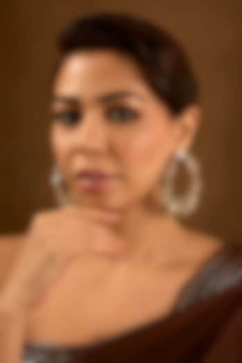 Gold Finish Kundan Polki Dangler Earrings by AMAMA at Pernia's Pop Up Shop