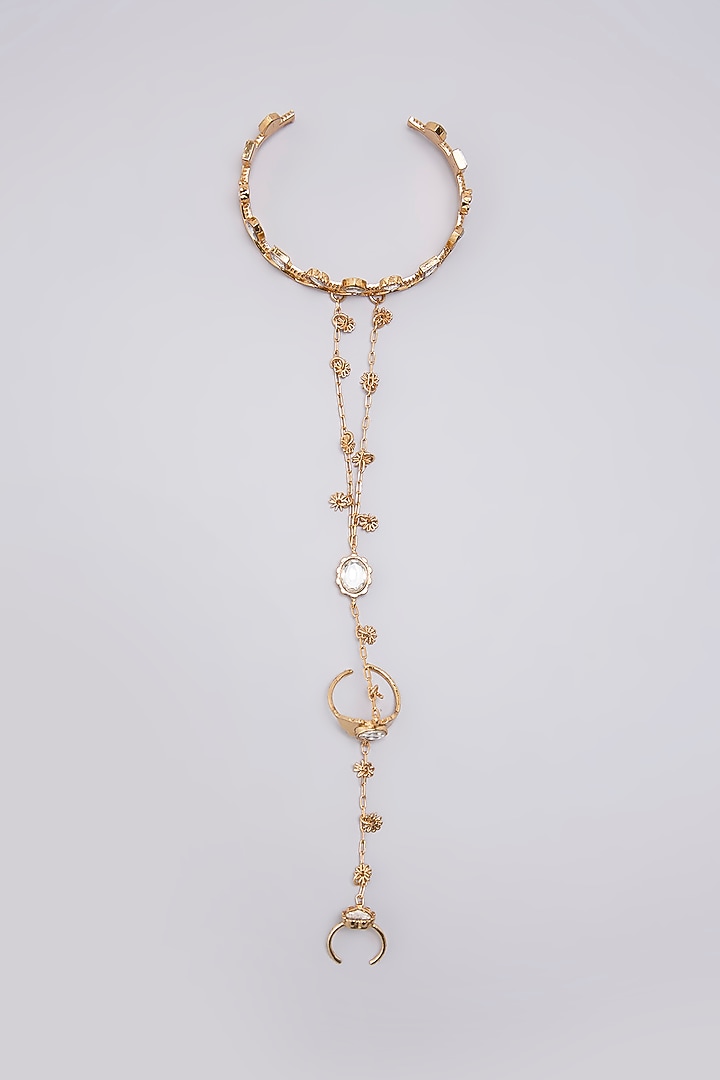 Gold Finish Hathphool by AMAMA at Pernia's Pop Up Shop