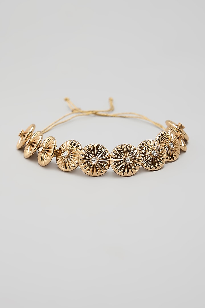 Gold Finish Brass Hair Accessory by AMAMA at Pernia's Pop Up Shop