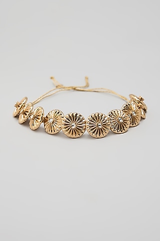 Gold Finish Brass Hair Accessory by AMAMA