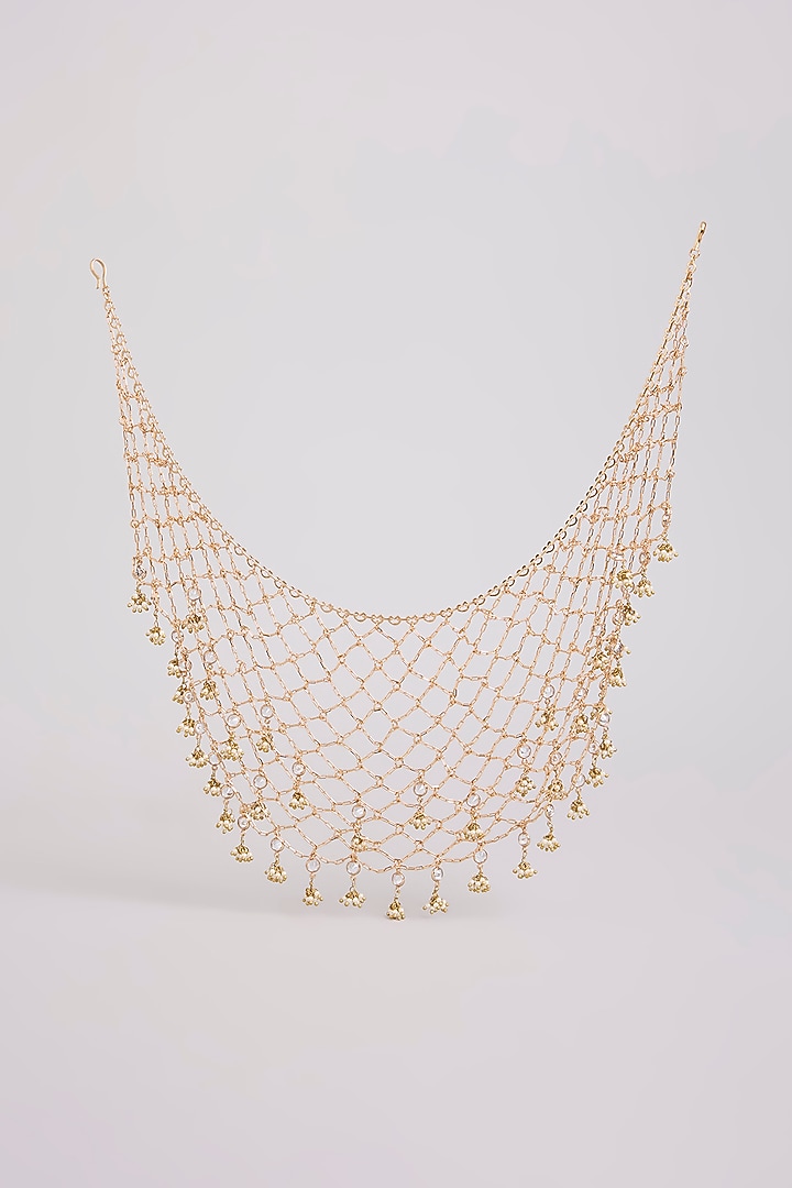 Gold Finish Brass Hair Accessory by AMAMA at Pernia's Pop Up Shop