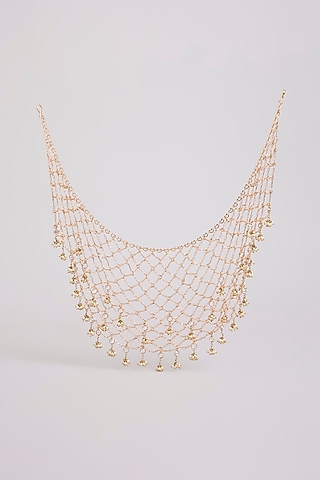 Gold Finish Brass Hair Accessory by AMAMA