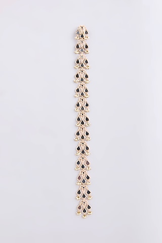Gold Finish Kundan Polki Hair Accessory by AMAMA