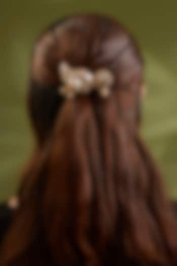 Gold Finish Mirror Hair Accessory by AMAMA at Pernia's Pop Up Shop