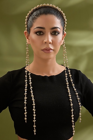 Gold Finish Brass Adjustable Hair Accessory by AMAMA