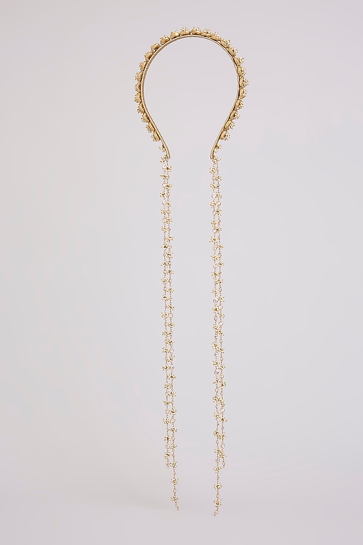 Gold Finish Brass Adjustable Hair Accessory by AMAMA at Pernia's Pop Up Shop