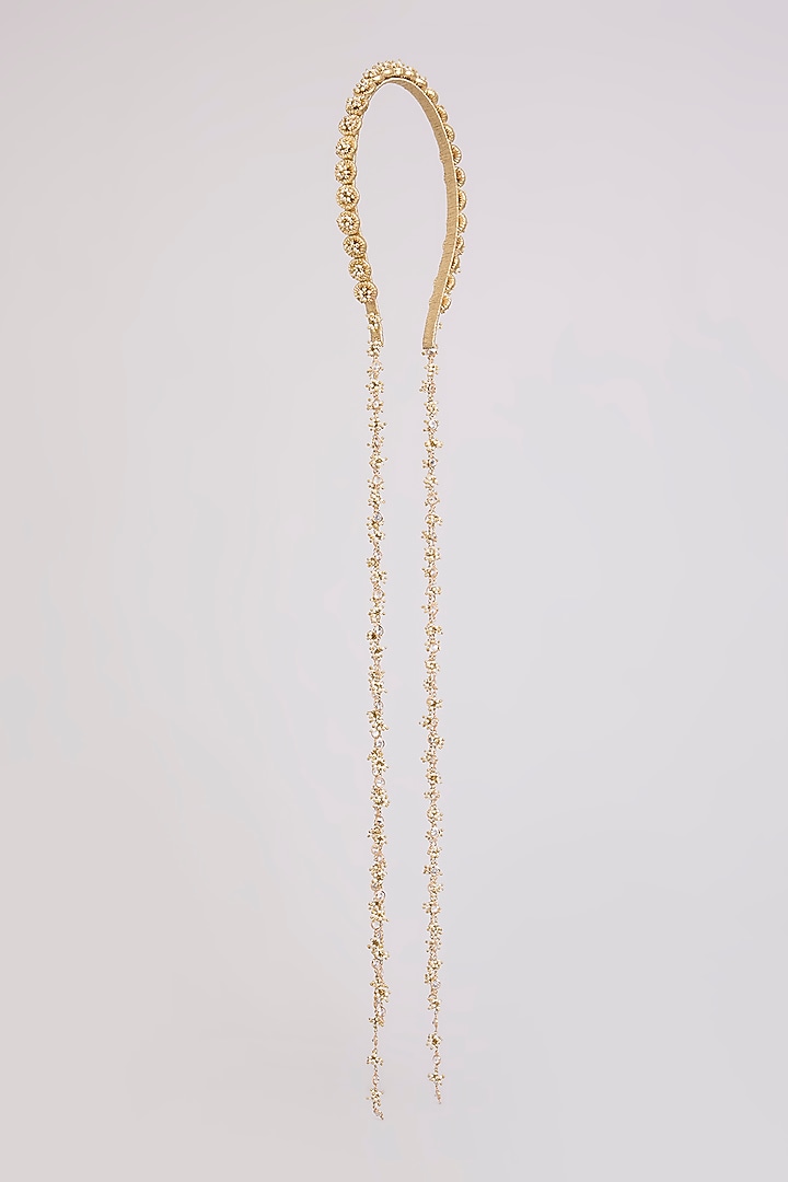 Gold Finish Brass Adjustable Hair Accessory by AMAMA at Pernia's Pop Up Shop