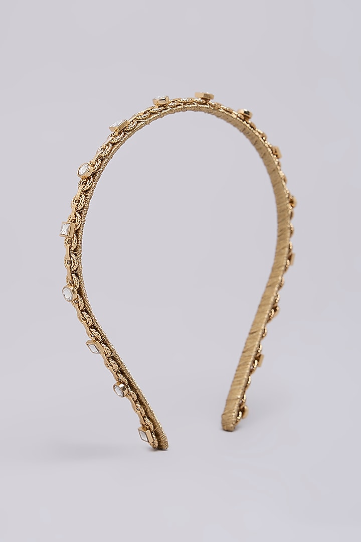 Gold Finish Hair Accessory by AMAMA at Pernia's Pop Up Shop