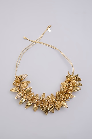Gold Finish Hair Accessory by AMAMA