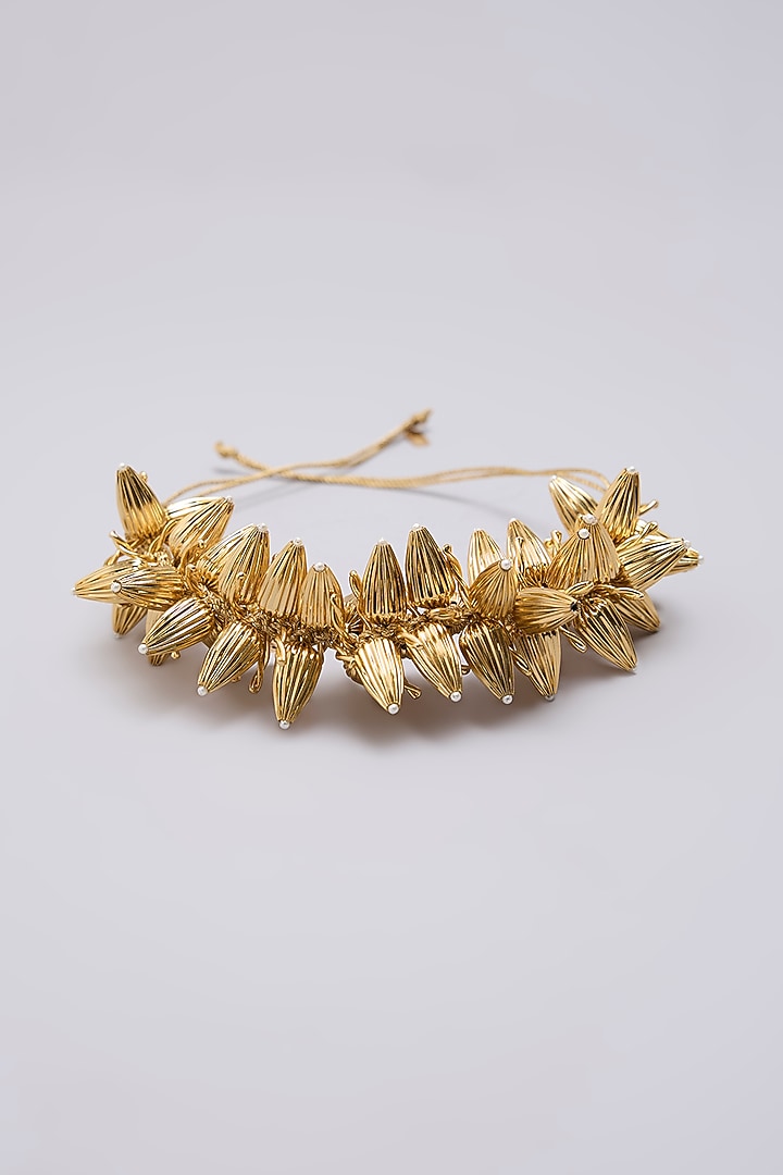 Gold Finish Hair Accessory by AMAMA at Pernia's Pop Up Shop