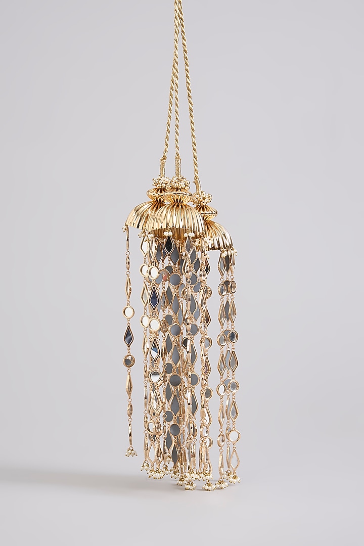 Gold Finish Mirror Hair Accessory by AMAMA at Pernia's Pop Up Shop