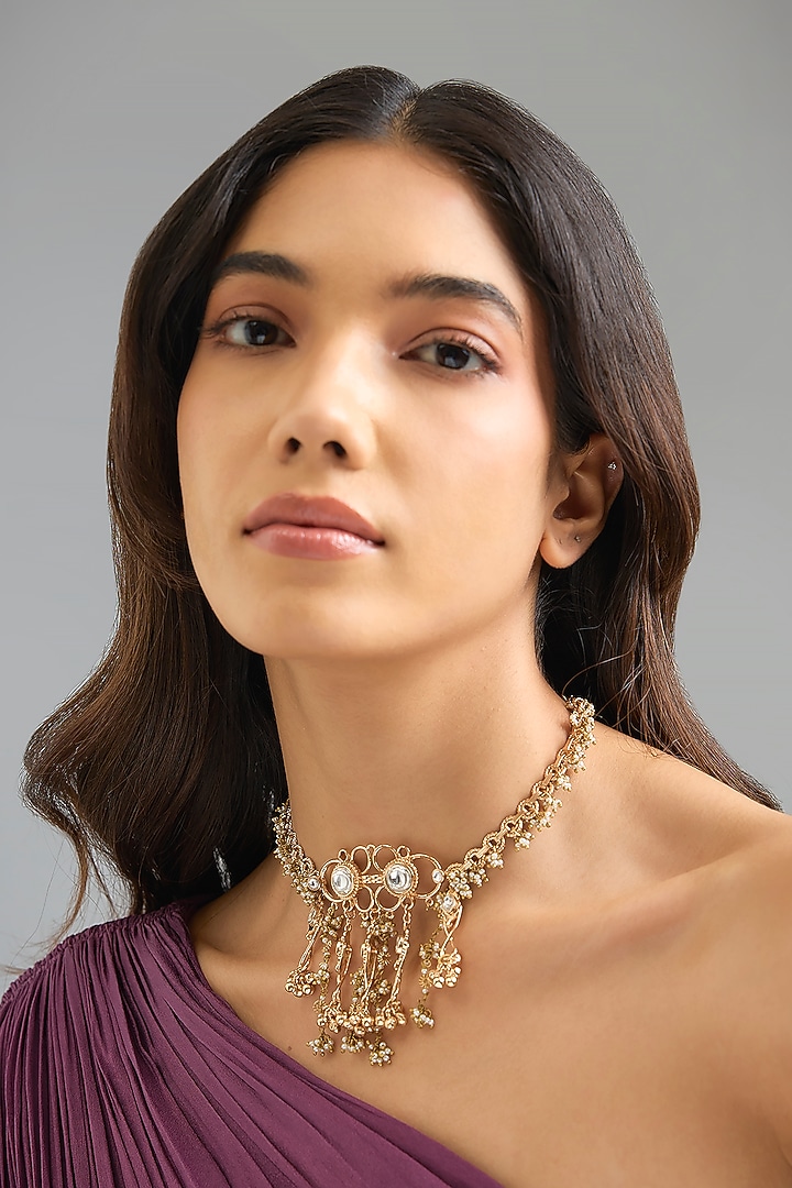 Gold Finish Necklace by AMAMA at Pernia's Pop Up Shop