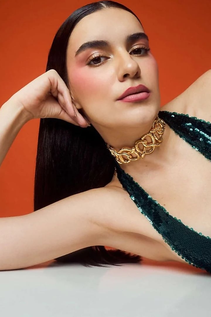 Gold Plated Brass Necklace by AMAMA at Pernia's Pop Up Shop