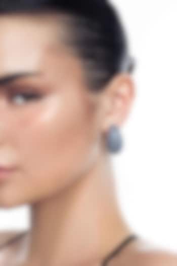 Silver Plated Chaton Stone Stud Earrings by AMAMA at Pernia's Pop Up Shop