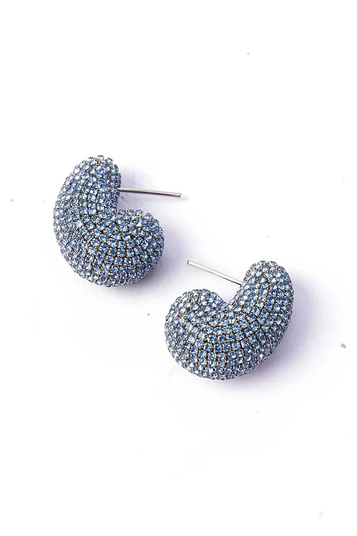 Silver Plated Chaton Stone Stud Earrings by AMAMA at Pernia's Pop Up Shop