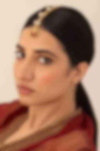 Antique Gold Plated Imported Glass Stone Maangtikka by AMAMA at Pernia's Pop Up Shop