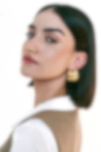Gold Plated Brass Alloy Stud Earrings by AMAMA at Pernia's Pop Up Shop