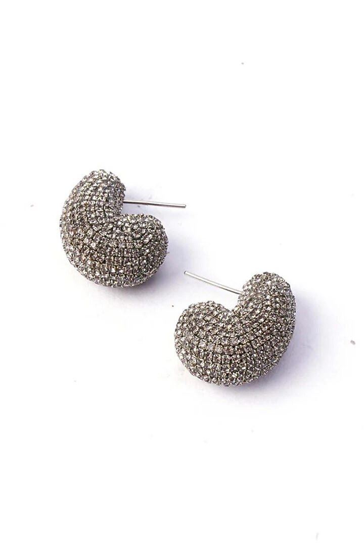 Silver Plated Chaton Stone Stud Earrings by AMAMA at Pernia's Pop Up Shop