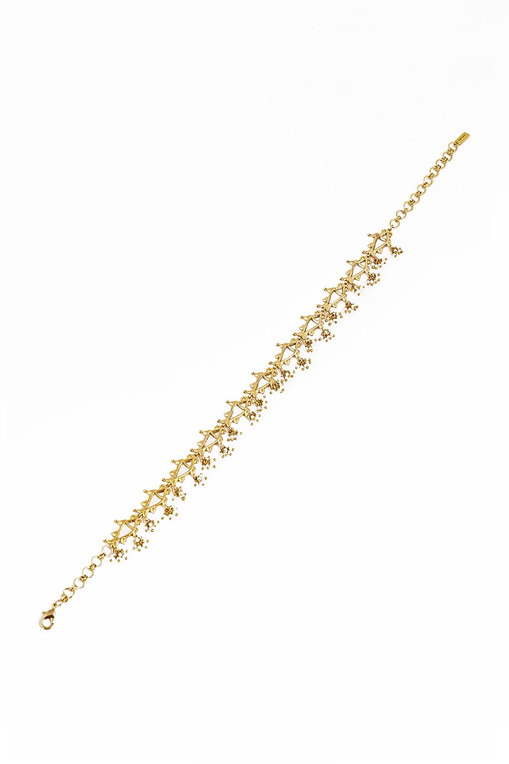 Gold Plated Faux Pearl & Mirror Work Choker Necklace by AMAMA at Pernia's Pop Up Shop