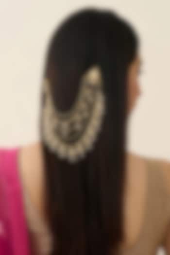 Antique Gold Plated Faux Pearl Hair Harness by AMAMA at Pernia's Pop Up Shop