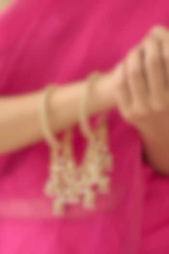 Antique Gold Plated Faux Pearl Bangle by AMAMA at Pernia's Pop Up Shop