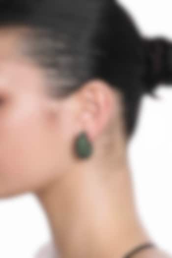 Silver Plated Chaton Stone Stud Earrings by AMAMA at Pernia's Pop Up Shop