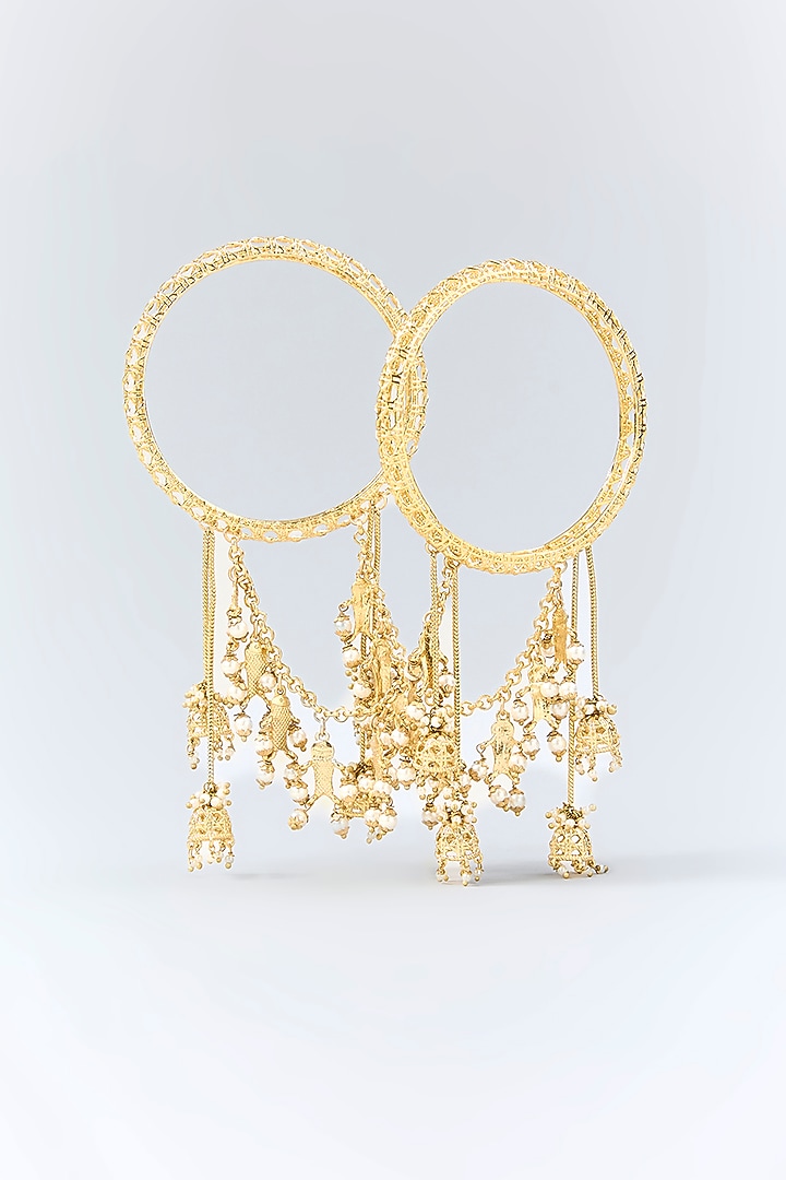 Gold Finish Brass Bangle by AMAMA at Pernia's Pop Up Shop