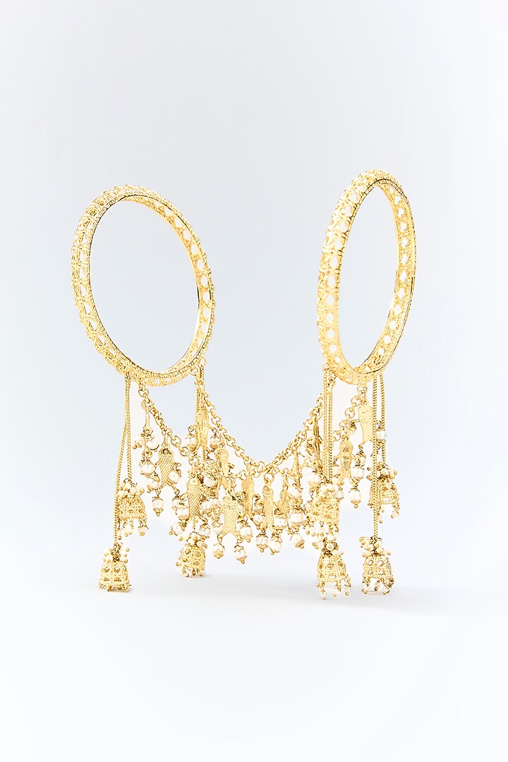 Gold Finish Brass Bangle by AMAMA at Pernia's Pop Up Shop