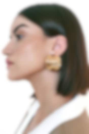 Gold Plated Brass Alloy Dangler Earrings by AMAMA at Pernia's Pop Up Shop