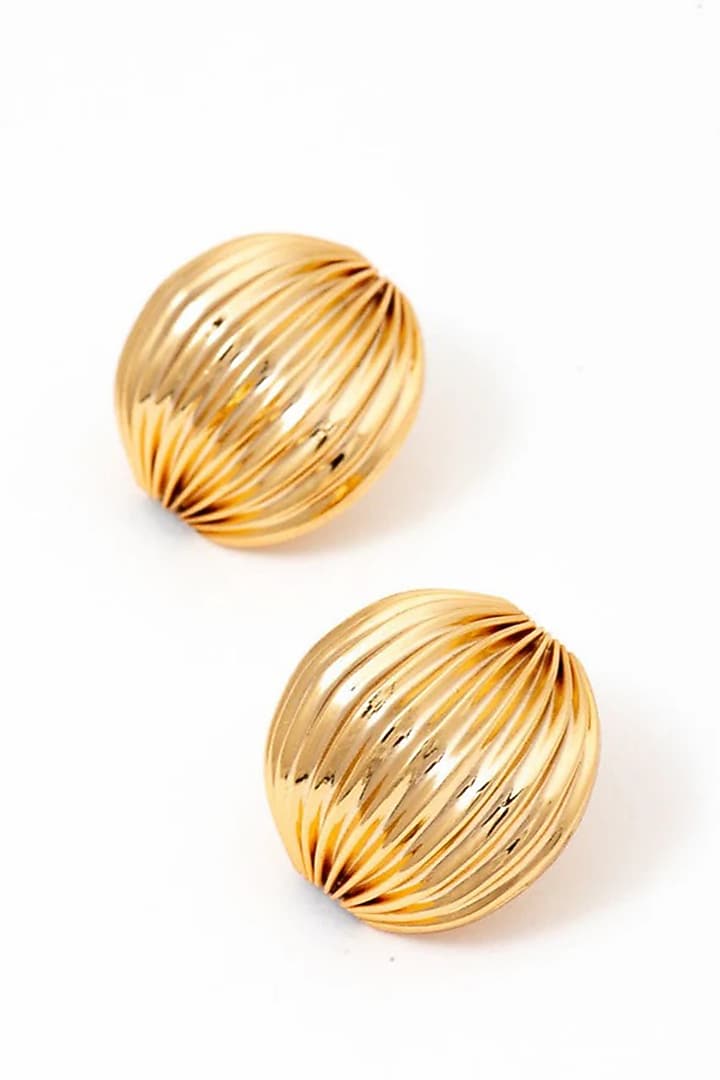 Gold Plated Brass Alloy Dangler Earrings by AMAMA at Pernia's Pop Up Shop