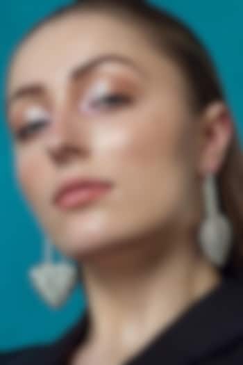 Silver Plated Crystal Dangler Earrings by AMAMA at Pernia's Pop Up Shop