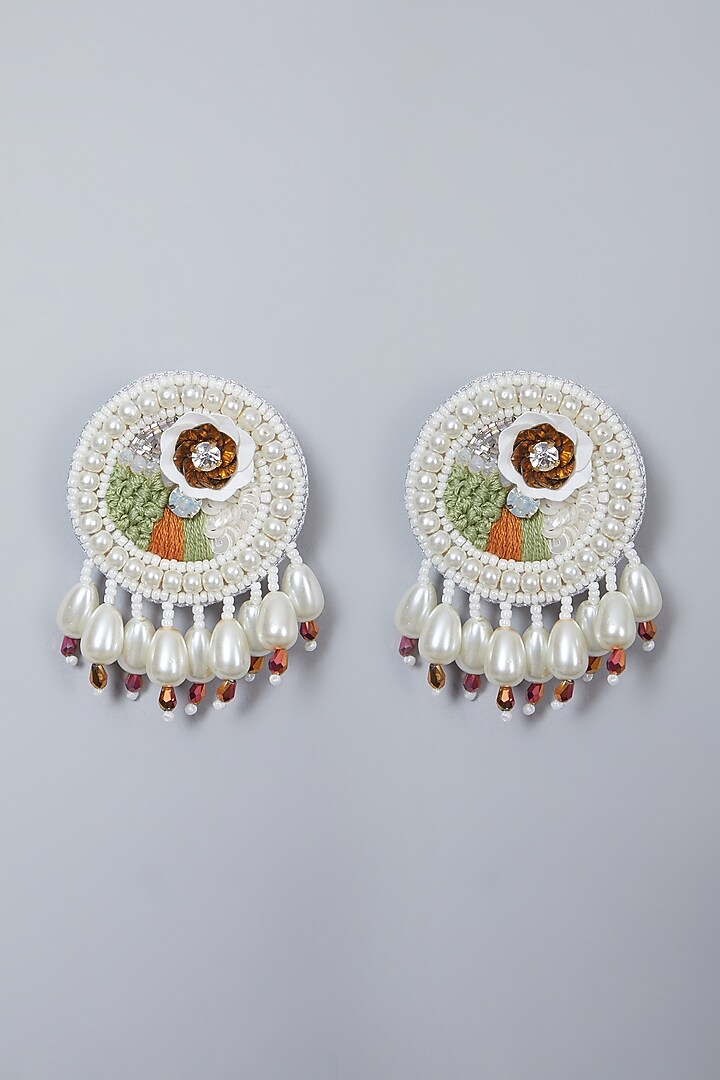White Pearl Earrings by AMAMA at Pernia's Pop Up Shop